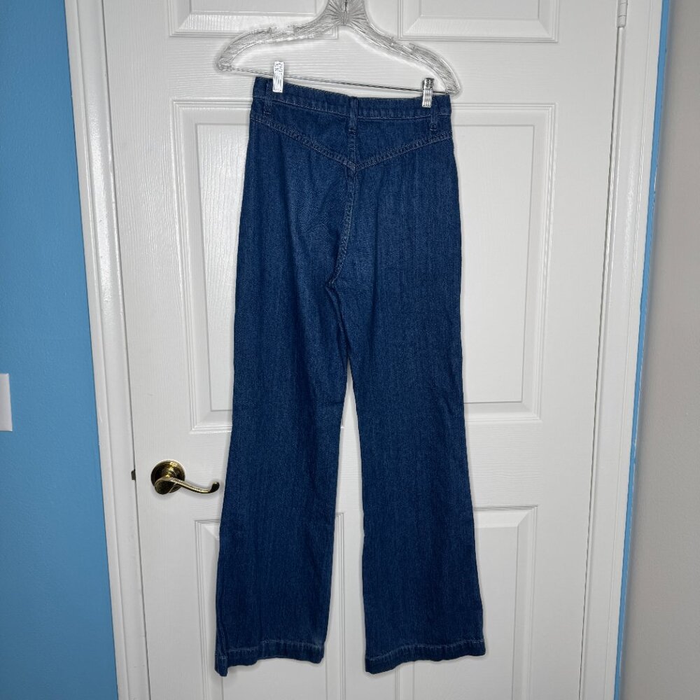 Reformation Dark Wash High Waisted Wide Leg Jeans - Picture 7 of 7